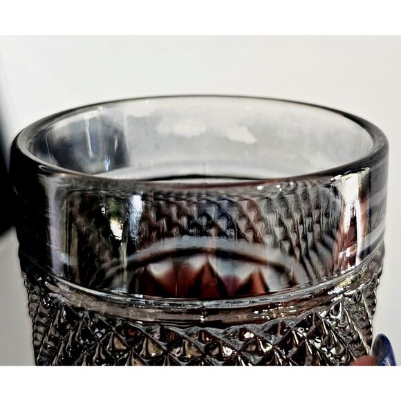 2  Wexford Smoke Luster Water Goblets 6.75" Anchor Hocking glasses iridescent - Picture 7 of 8